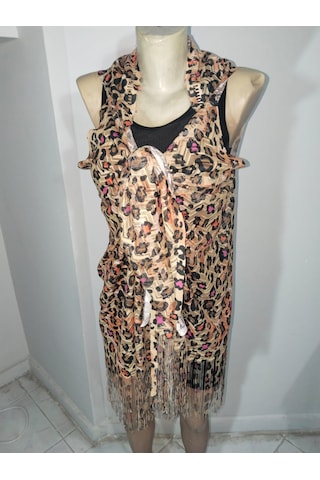 Mesa Mayo Leopar Desenli Standart Pareo Leopar
