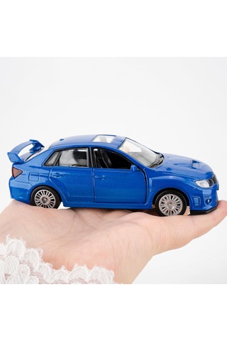 Uzak Doğu Serisi Subaru Wrx Stı Mavi Açılır Kapılar Diecast Metal Model Araba 11 Cm 1:32