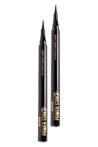 Avon Power Stay Likit Liner Blackest Black 2'li
