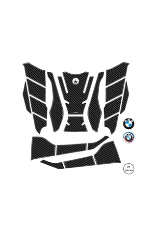 Bmw F800 2025 İle Uyumlu Kaydırmaz 6d Karbon 21 Parça Tank Pad Seti Gc71 KARBON