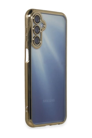 Samsung Samsung Uyumlu Galaxy A25 5g Kılıf Razer Lensli Silikon - Gold