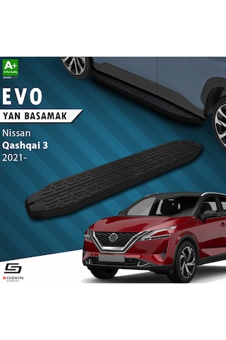 S-dizayn Nissan Qashqai 3 Evo Siyah Yan Basamak 173 Cm 2021 Üzeri