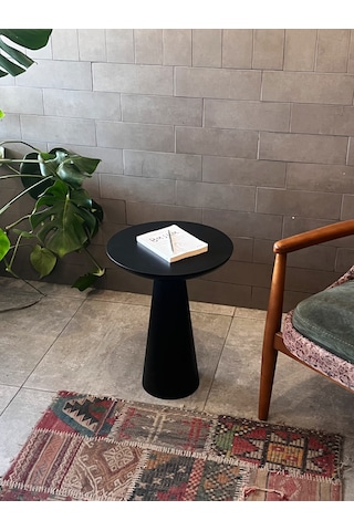 Tekli Zigon Mantar Sehpa Mushroom Masif Ahşap Modern Yan Sehpa Naturel Kayın