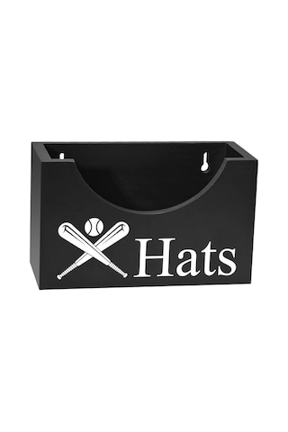 Suntek Ahşap Şapka Tutucu Kutusu Ev Ofis Yatak Odası Için Siyah