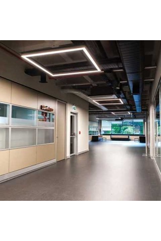 Linear Lineer Kare 60x60 Armatür Askı Aparatı Dahil Siyah
