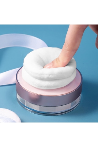 5 Adet Beyaz Yumuşak Kadife Yuvarlak Pudra Pufu, Göz Çevresi Ve Köşe Uygulaması, Fondöten Karıştırma İçin Makyaj Blenderi, Tüm Cilt Tipleri İçin Uygun