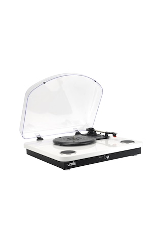 Umie Bemol Beyaz Piano Kaplama 10w Bt İn, Bt Out, Rca, Usb Özellikli Nostaljik Pikap
