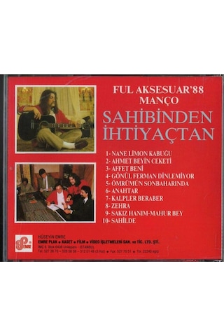 Sahibinden İhtiyaçtan Barış Manço CD