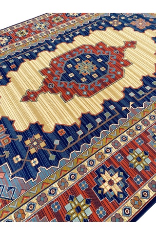 Saray Halı Klasik 786 Krem 200x296 Eski Model Lacivert Krem Yün