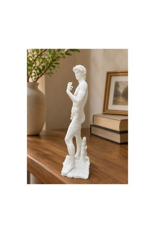 +18 Dekoratif Davut Heykeli Michelangelo - Plastik Biblo 19 Cm