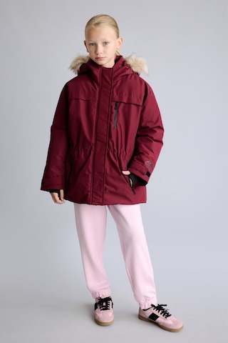 Defacto Çıkarılabilir Suni Kürk Yaka Kapüşonlu Polar Astarlı Fermuarlı Şişme Kayak Montu Kız Çocuk F4480a826wnbr115 Bordo-br115