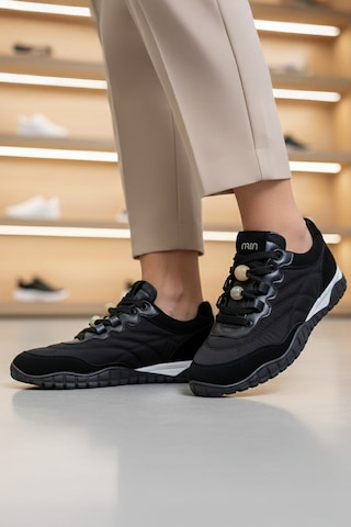 Tw Tonny White Tokyo - 193 Kadın Spor Ayakkabı Su Geçirmez Ortopedik Taban Sneaker Günlük Yürüyüş Ayakkabısı Siyah