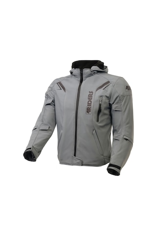 4riders Rex Pro Korumalı Softshell Motosiklet Montu Gri