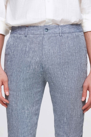 D's Damat Ds Damat Slim Fit Lacivert Düz %100 Keten Jogger Pantolon 4hc03s2063230 101