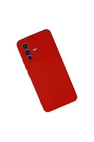 Cosmotex Newface Vivo V23 5g Kılıf Nano İçi Kadife Silikon - Kırmızı