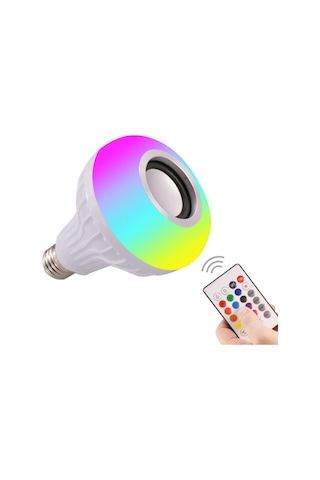 Bluetooth Hoparlörlü Rgb Kumandalı ve Wifi Kontrol Akıllı Ampul