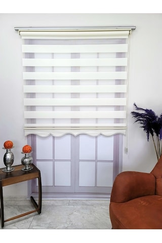 Bbb Mikro Pliseli Stor Zebra Perde Krem Mz484