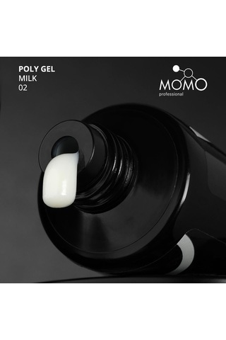 Momo Professional Protez Tırnak İçin Poly Gel Poli Jel No.02 Süt Beyazı 30 Gr