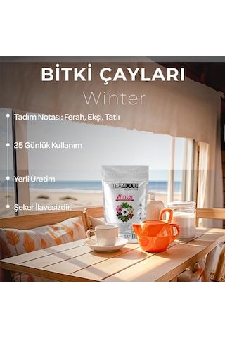 Doğal Bitki Çayları Winter Kış Bitki Çayı Rooibos Hibiskus Bitkisel Çay 50 Gr