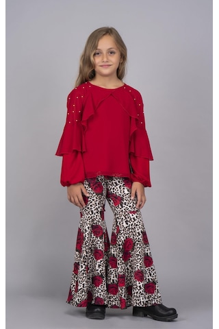 Bestkids Kız Çocuk İspanyol Paça Pantolon 6-14 Yaş 4378 001