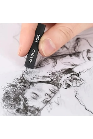 Kara Kalem Çizim Seti, Eskiz Kalem Seti, Dereceli Kalem Set, Kömür Kalem-kutulu 22 Parça