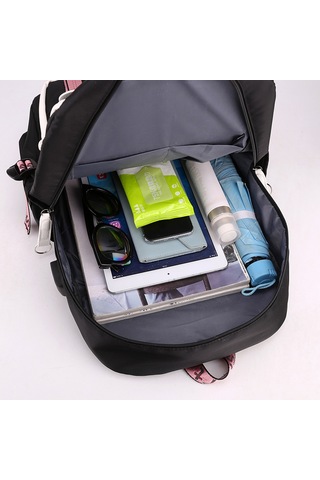 Aurora Öğrenci Okululçantısı Büyük Kapasiteli Seyahatçantası Siyah Ve Pembe Siyah - Pembe