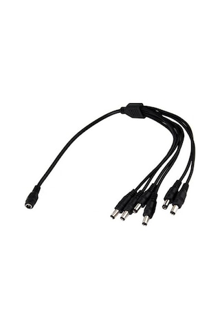 Wozlo Dc 12v 6 Port Power Jak Jack Çoklayıcı Kablo 6 Erkek/1 Dişi Uç - 40cm