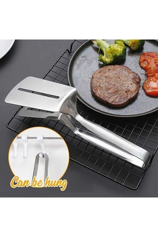 Cc Globall Paslanmaz Çelik Çift Taraflı Et Spatula Maşası