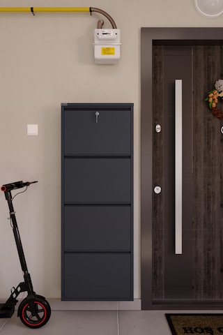 Ceha Kilitli 4'lü Metal Ayakkabılık Antrasit - K.AYK-4 /AB7024/KL