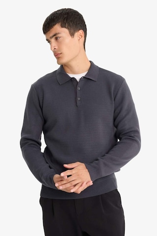 Defacto Standart Fit Polo Yaka Triko Kazak F1523ax25augr308 Gri