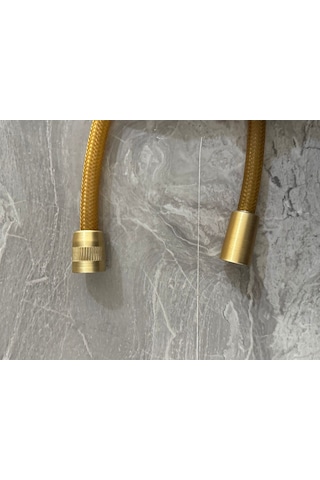 Rudi Armatür 50 Cm Gold Renk Hortum Sarı