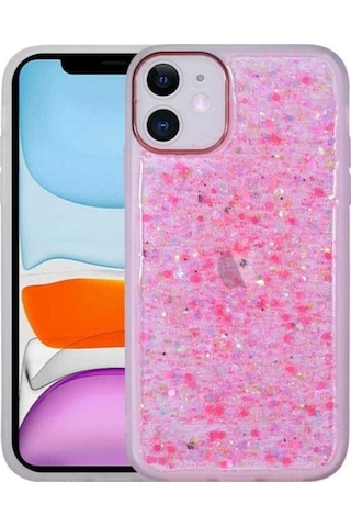 Apple Uyumlu iPhone 11 Kılıf Figürlü Desenli Işıltılı Sert Zore Sos Kapak NO6