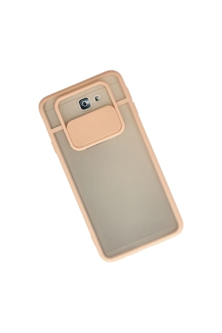 Newface Samsung Galaxy Uyumlu J7 Prime Kılıf Palm Buzlu Kamera Sürgülü Silikon Semeglbl - 28 - Pembe