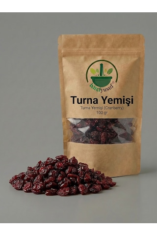 Turna Yemişi Kuru Turna Yemişi Cranberry Vaccinium Macrocarpon Doğal Kuru Meyve 100 G 100 G