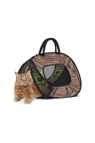 Qianfan Fermuarlı Kedi Taşıyıcı - Katlanabilir Seyahat Kedi Bej