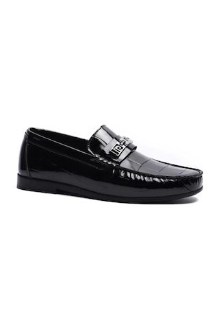 Pierre Cardin 1642621 Siyah Rugan Erkek Loafer Günlük Deri Ayakkabı Siyah Rugan