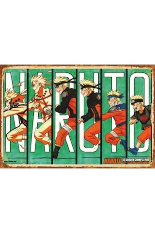 naruto jump anime retro ahşap poster 753