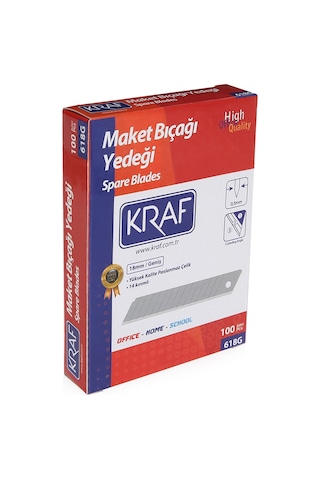 Kraf Maket Bıçağı Yedeği Geniş 100 Lü 618G Kraf Maket Bıçağı Yedeği Geniş 100 Lü 618G