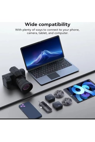 Kablosuz Yaka Mikrofonu Tip-c Android Kamera Iphone Uyumlu Stüdyo Mikrof