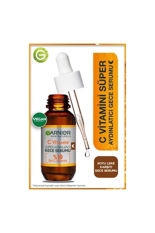 Garnier C Vitamini Süper Aydınlatıcı Gece Serumu 30 ML + C Vitamini Parlak Günlük Aydınlatıcı Krem 50 ML