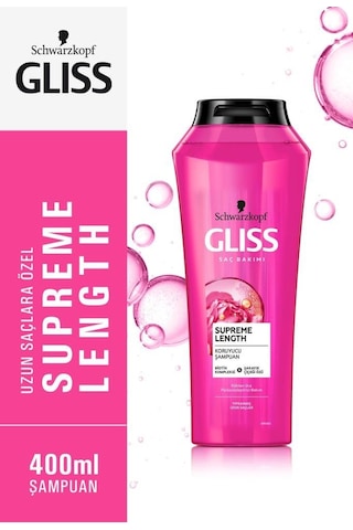Gliss Supreme Length Uzun Saçlara Özel Şampuan 400 ml x 2 Adet