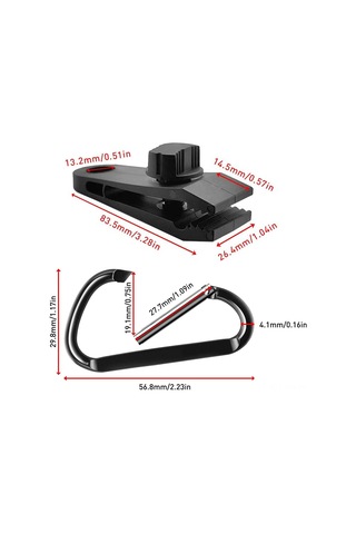 Tenfowee Güçlü Kilitleme Kancaları Ve D Kilitleri - Çadır, Perde, Örtü Sabitleyici Aparatları 12 Adet Siyah