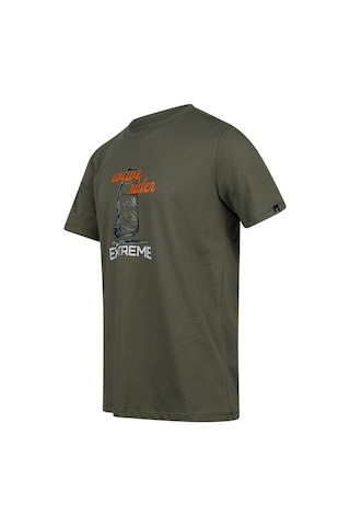 2as Alex Baskılı Erkek Sıfır Yaka T-shirt 042 Haki