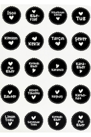 Tanex Mtc-606 Baharat Etiketleri Şeffaf 25 MM 40 Adet