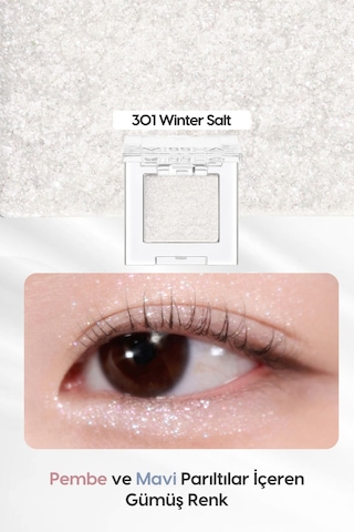 Missha Kalıcı Topaklanma Yapmayan Simli Tekli Far Modern Shadow Glitter 301 Winter Salt