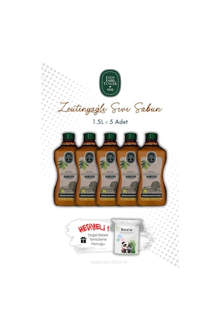 Doğal Zeytinyağlı X5 1.5l Sıvı Sabun Ve Rosıe