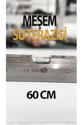 Gri Mıknatıslı Su Terazisi 60 Cm