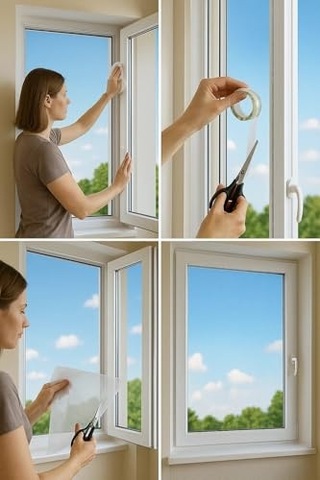 Çift Kanat Pratik Sineklik, 1,25 M X 1.5 M Tül, Kapı & Pencere Uyumlu, 5,5 M Yapıştırma Bantlı 4 Adet