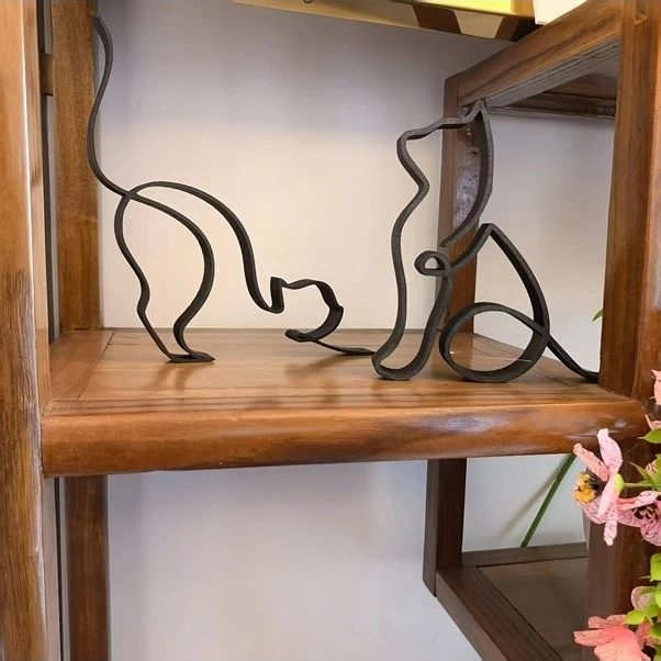 Trendooze Mermer Koleksiyon Heykeller - Çizgi Kediler Cloud011 2 Minimalist Noel Cadılar Bayramı Dekor