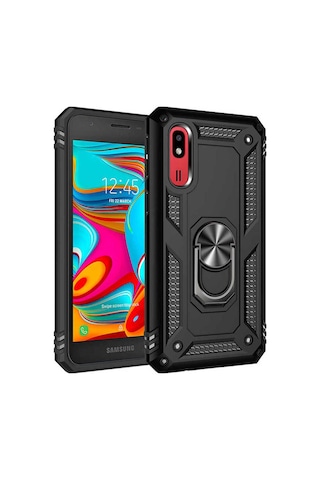 Samsung Uyumlu Galaxy A2 Core Kılıf Zore Vega Kapak Siyah